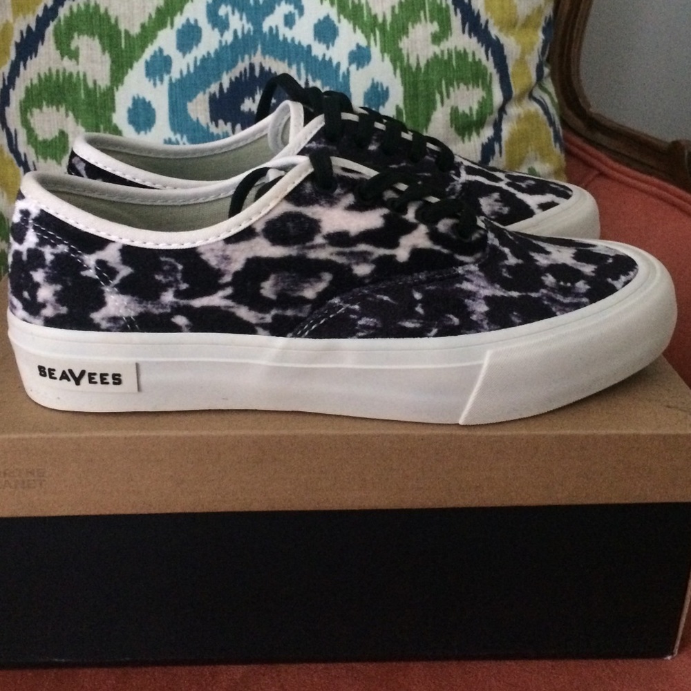 Seavees x J Crew Leopard Print Sneaker